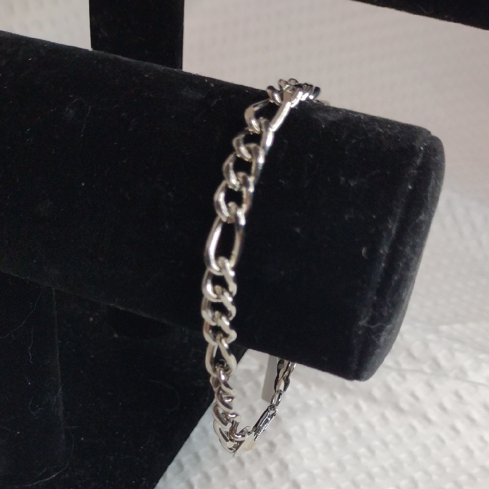 Calvin Klein Men's Silver Chain Bracelet Stamped 14KGP